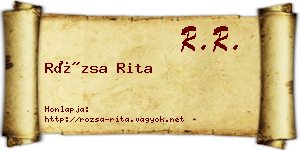 Rózsa Rita névjegykártya