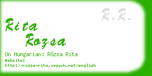 rita rozsa business card
